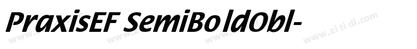 PraxisEF SemiBoldObl字体转换